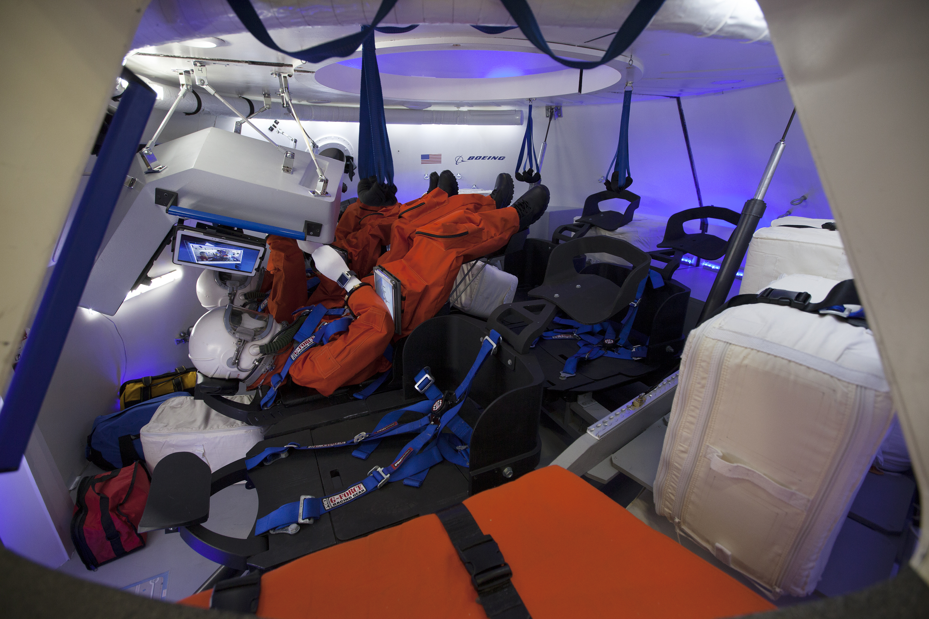 A Starliner makettjének belsőtere